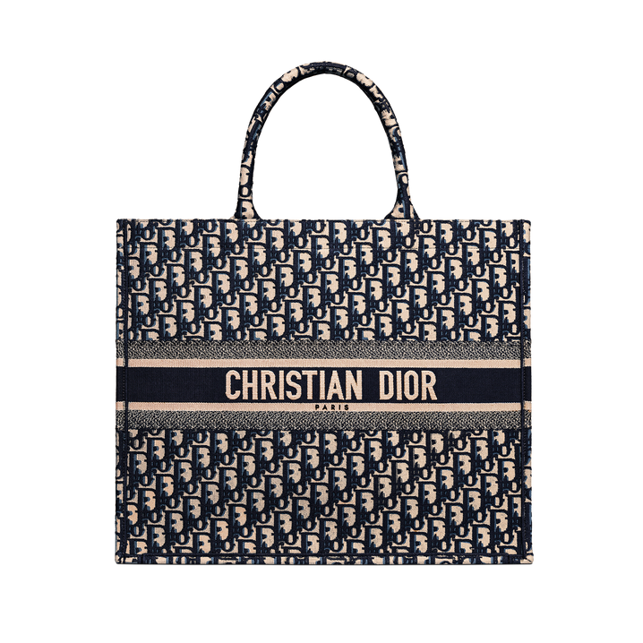 Túi Dior Large Oblique Embroidery Tote (Black) [Mirror Quality]