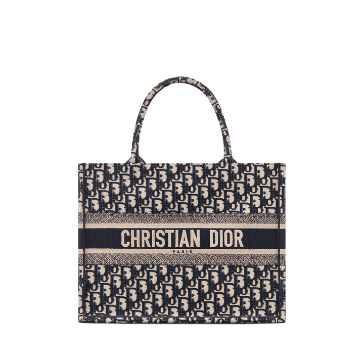 DIOR BAG - Túi Dior Small Oblique Embroidery Tote (Black) [Mirror Quality]