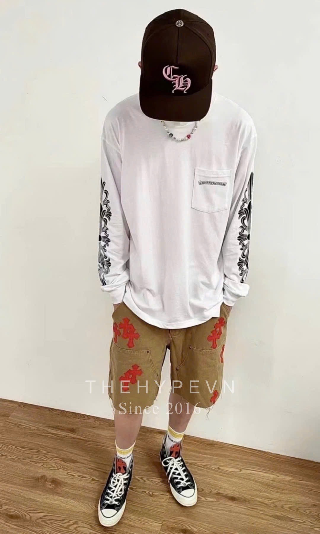 ÁO SWEATER CHROME HEARTS MATTY BOY ASPEN (WHITE)