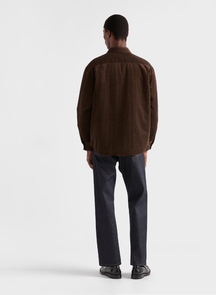 SƠ MI PRADA WOOL AND CASHMERE SHIRT (COCOA BROWN)