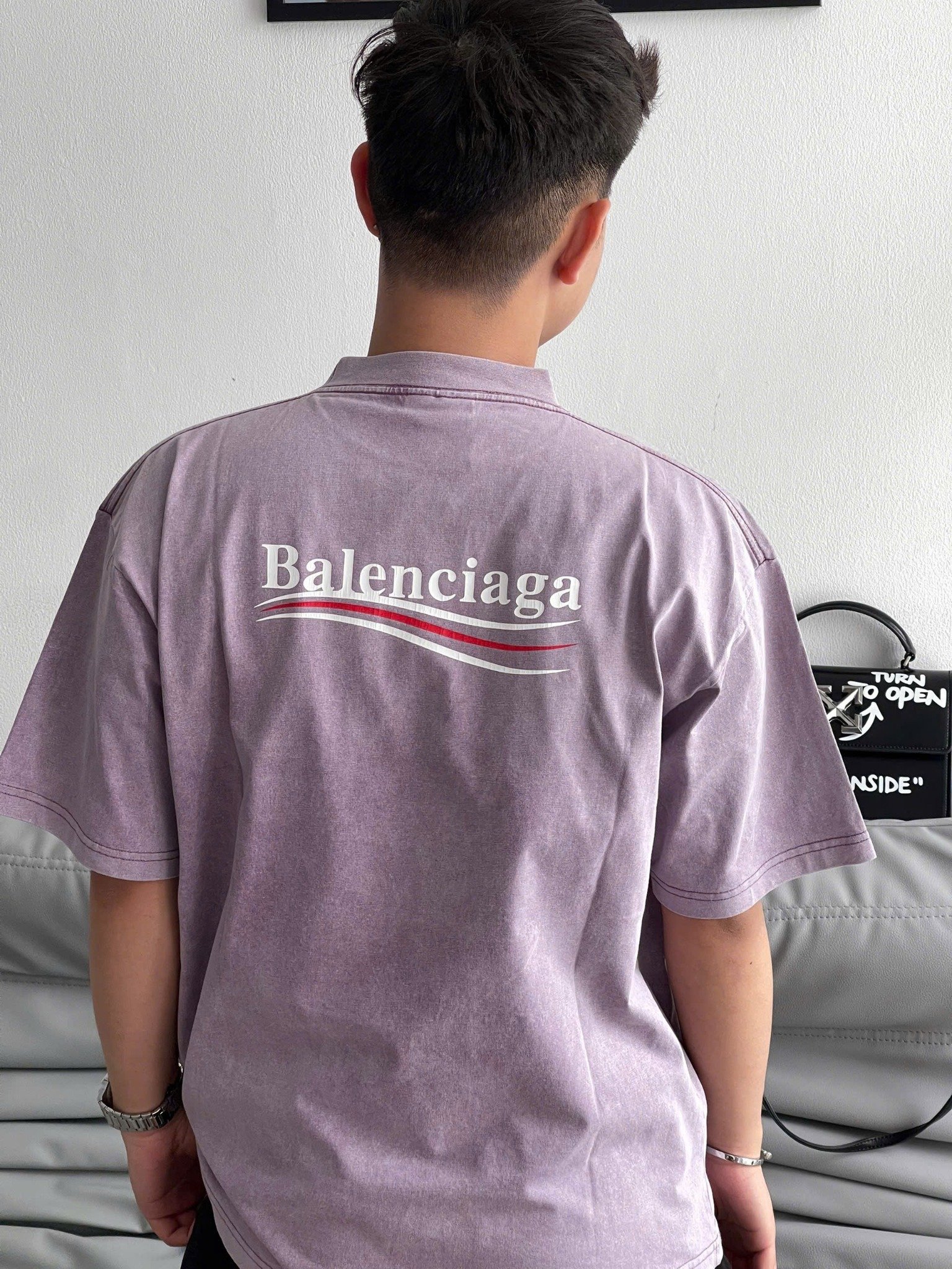 ÁO THUN BALENCIAGA BLCG WAVE (PURPLE)