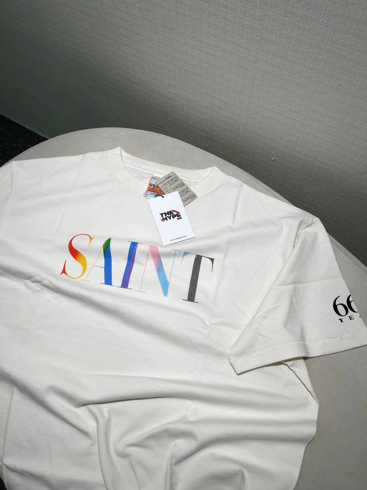 ÁO THUN SAINT MXXX RAINBOW LOGO (WHITE)