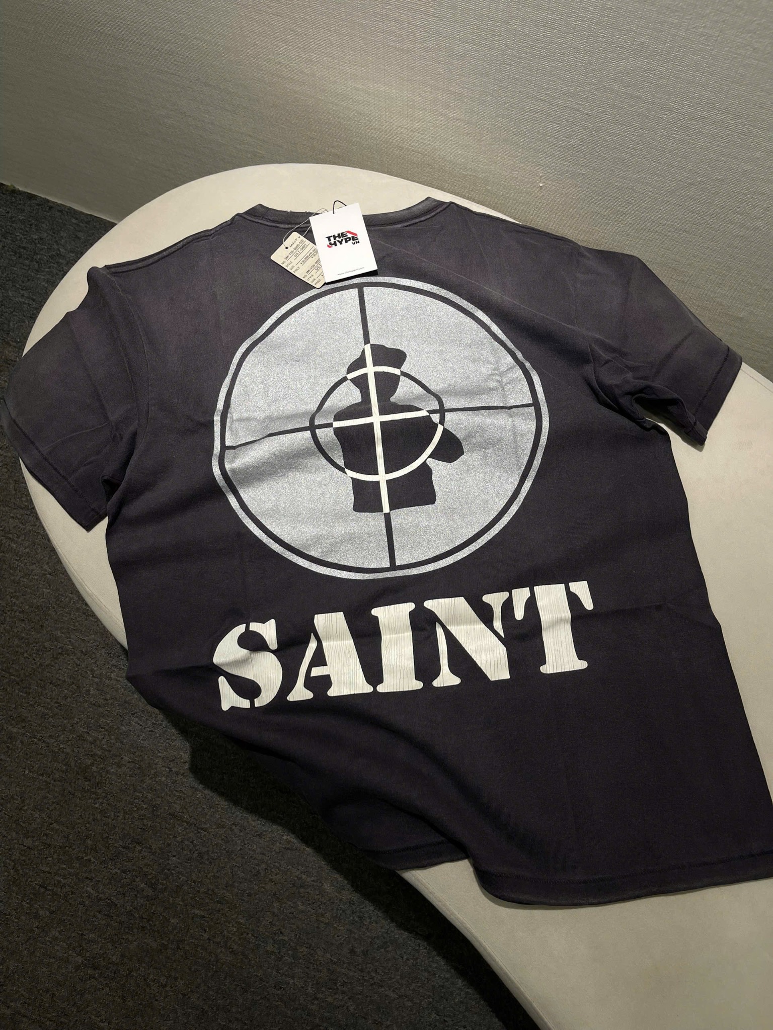 ÁO THUN SAINT MICHAEL ENEMY DISTRESSED (BLACK)