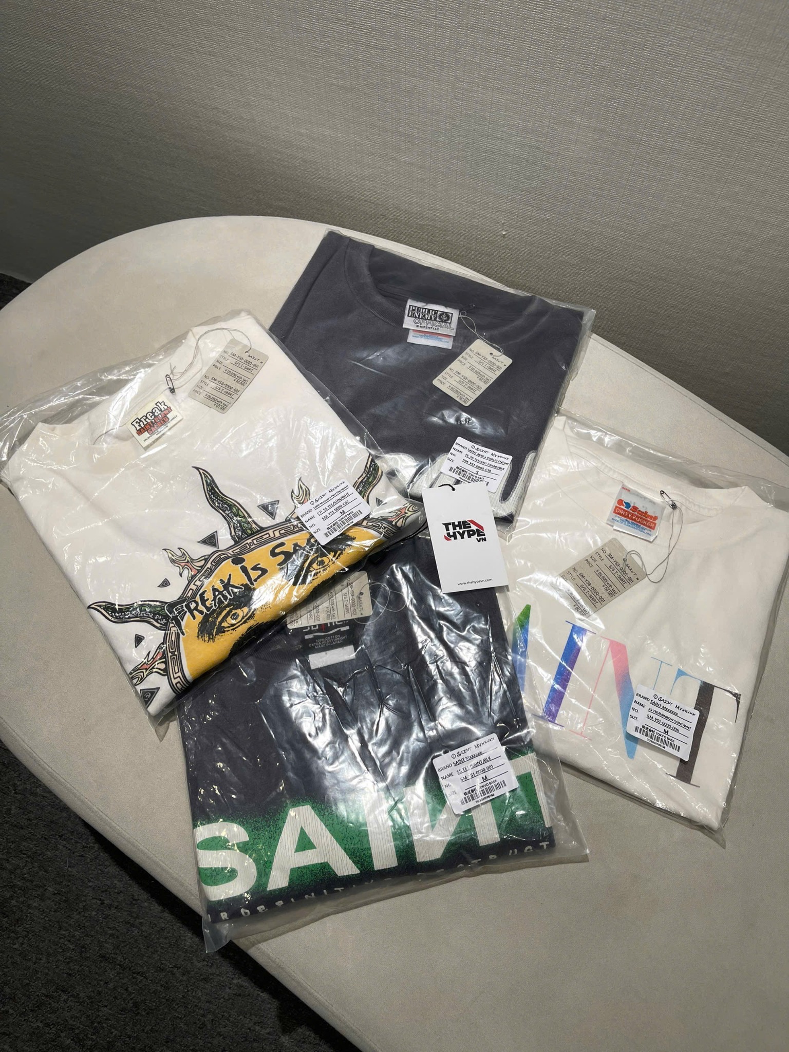 ÁO THUN SAINT MXXX RAINBOW LOGO (WHITE)