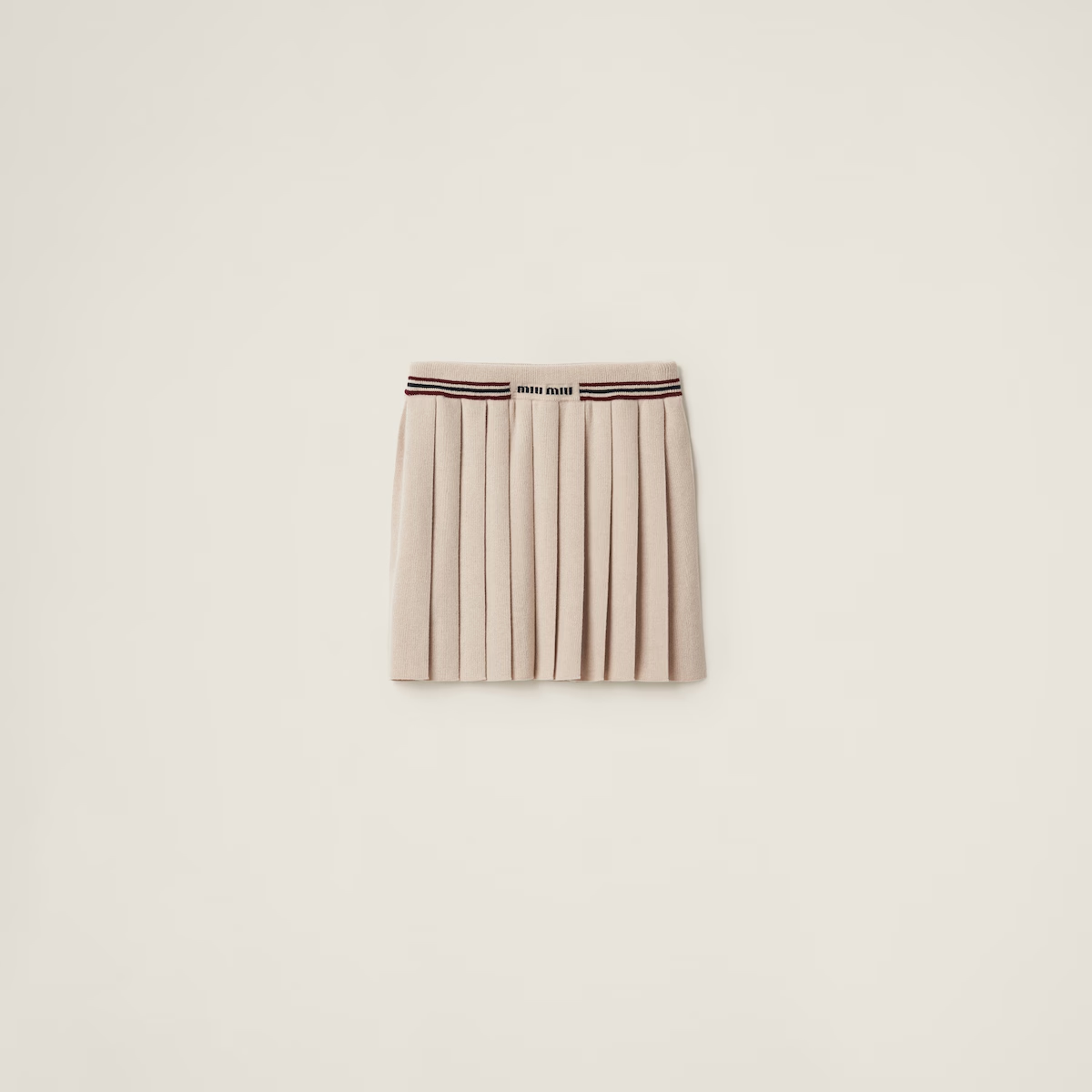 Chân Váy Miu Miu Cashmere Knit (Cream) [Mirror Quality]