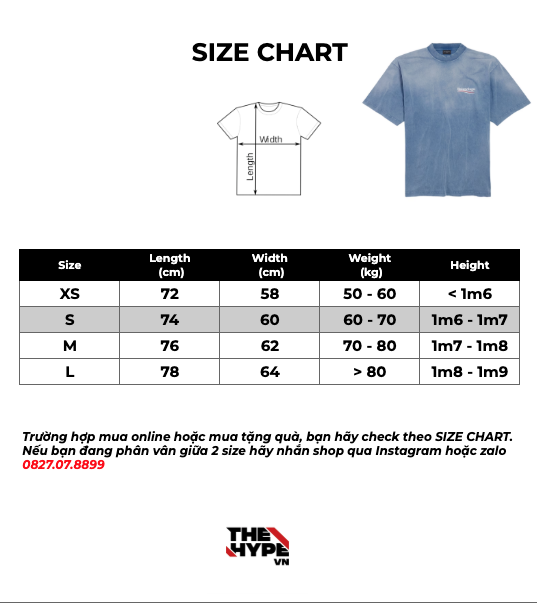 ÁO THUN BALENCIAGA BLCG INSIDE OUT WAVE (BLUE)