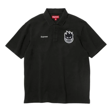 ÁO POLO SUPREME X SPITFIRE SS26 (BLACK)