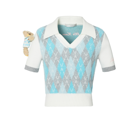 Áo Polo 13De Marzo Diamond Top (Blue Pastel) Best Quality