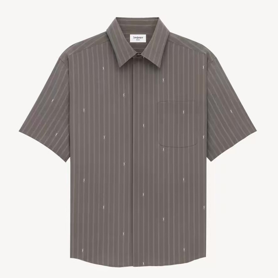 ÁO SƠ MI YSL CASSANDRE (GREY)