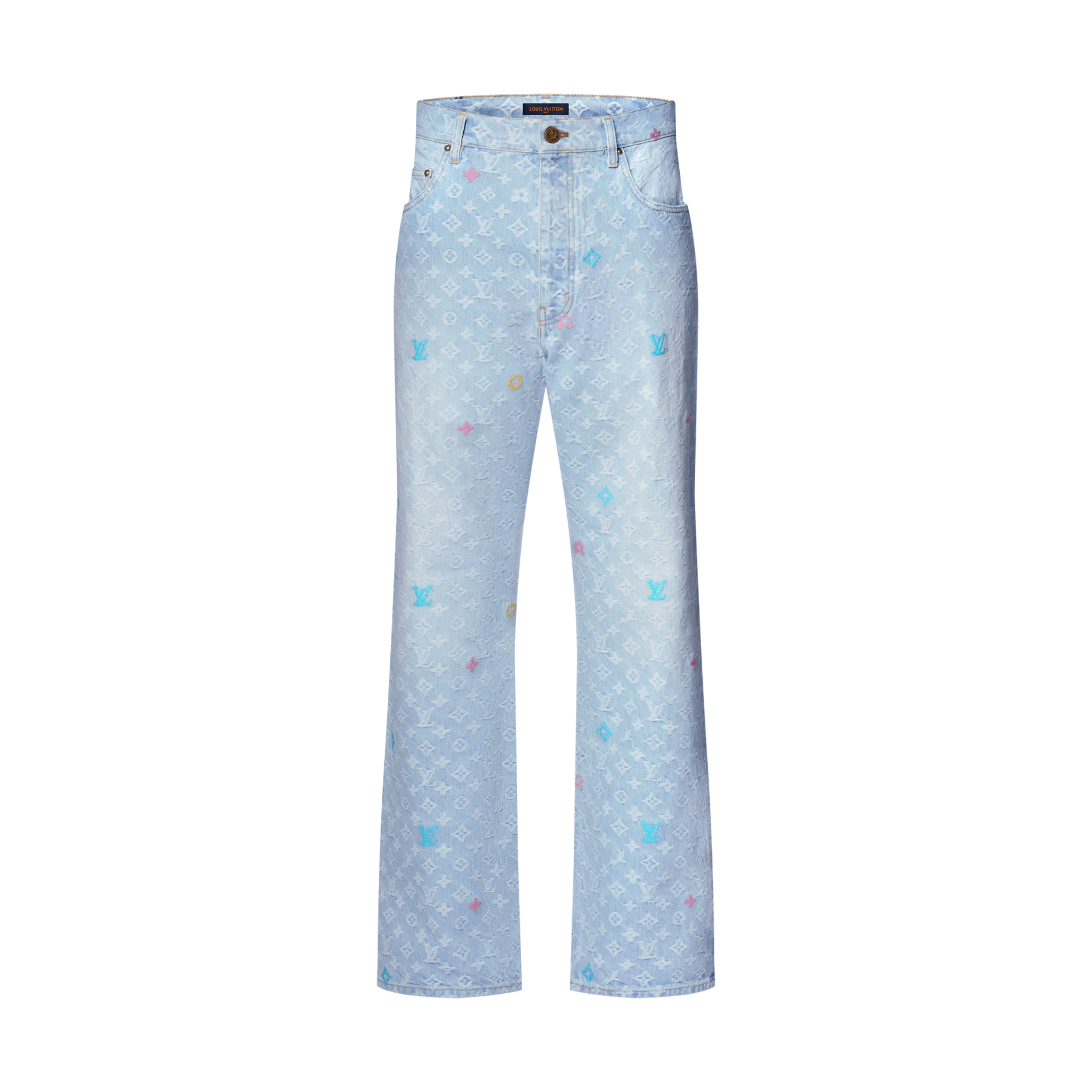 Quần dài Jeans Louis Vuitton LV Monogram (Blue) [Mirror Quality]