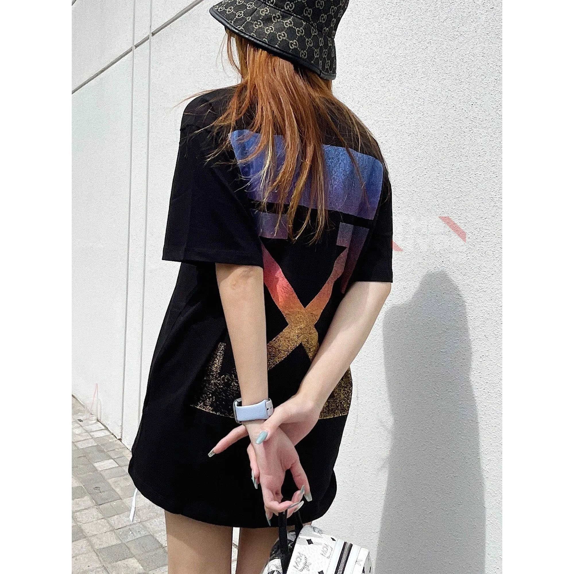 OFF-WHITE TEE - Áo Thun OW Gradient Arrows (Black) [Mirror Quality]