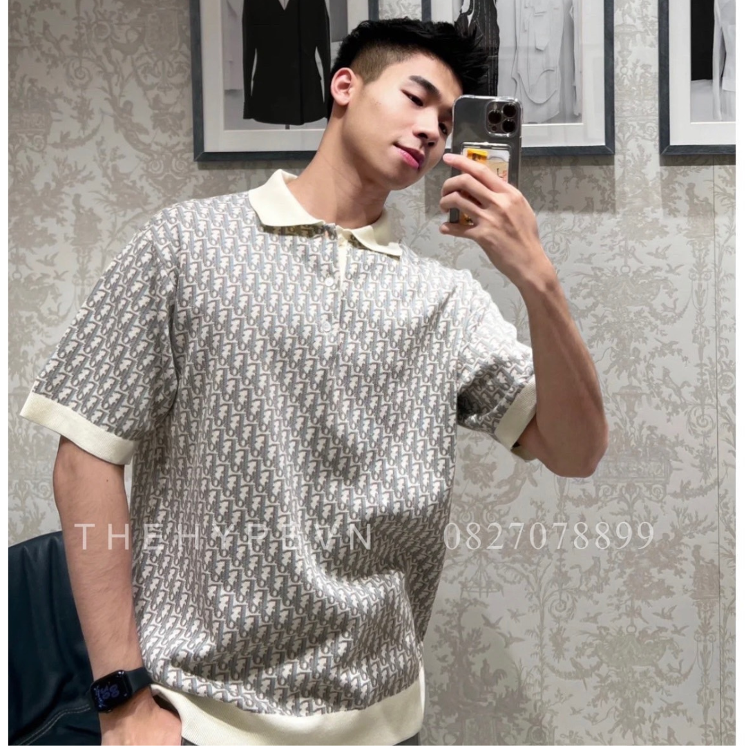 Áo Polo Dior Oblique (White [Mirror Quality]