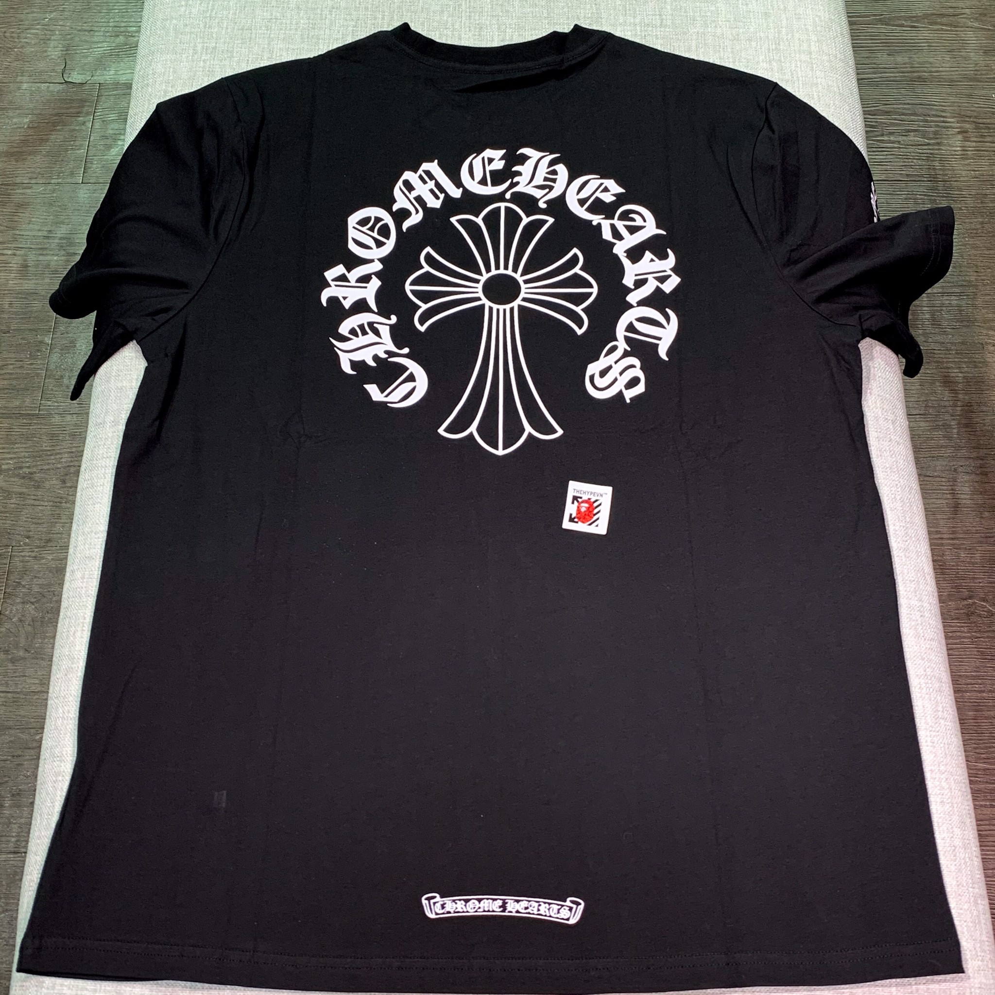 CH TEE- Áo Chrome Hearts Collar Script Cross (black) [Mirror Quality]