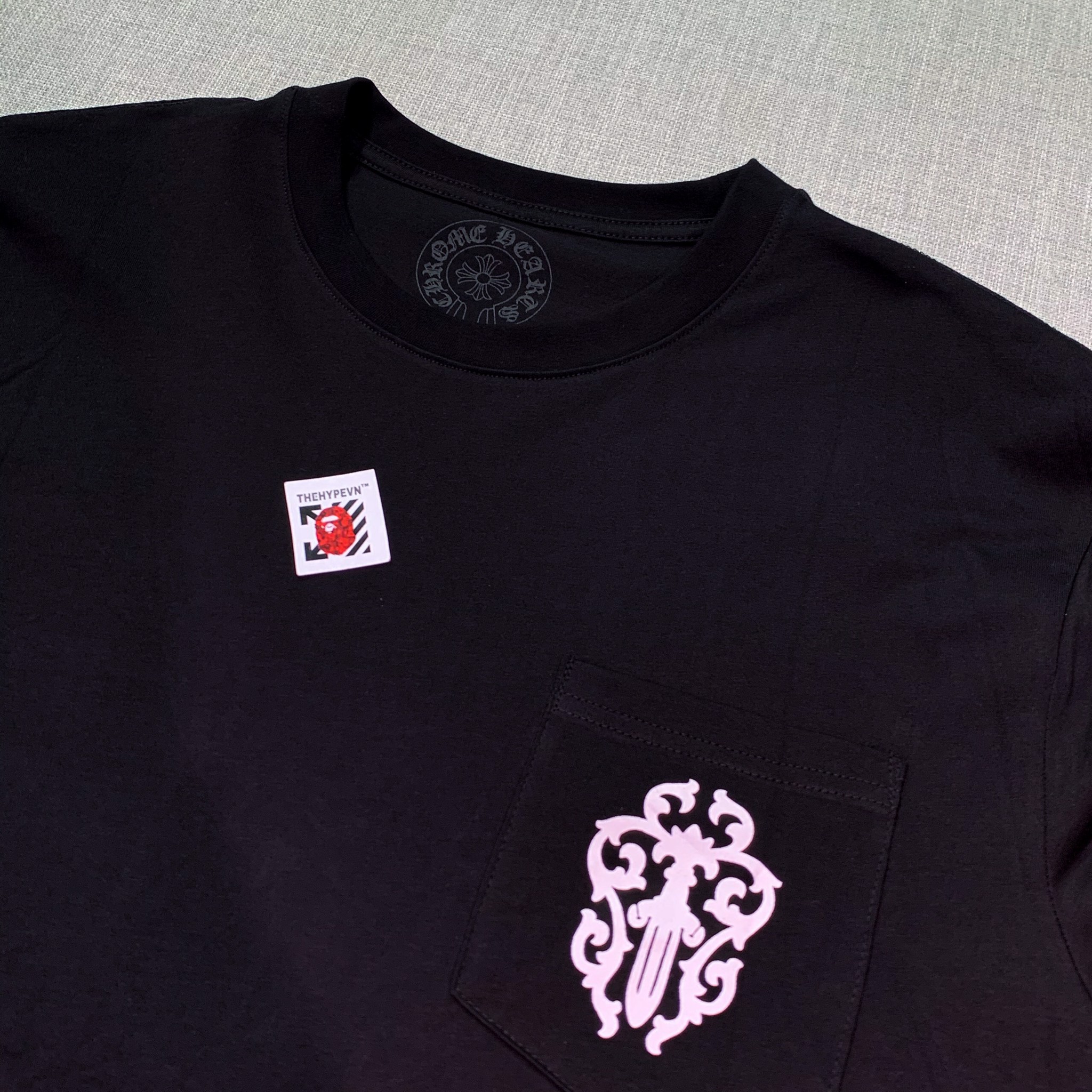 CH TEE- Áo Chrome Hearts Script Dagger (black) [Mirror Quality]