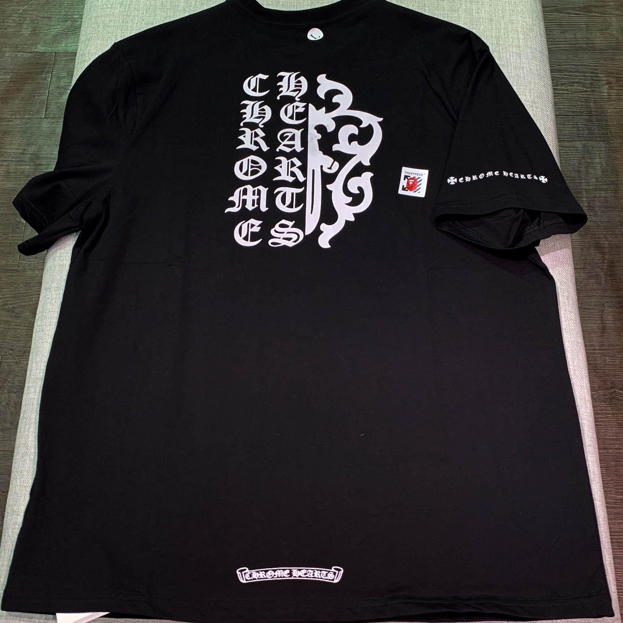 CH TEE- Áo Chrome Hearts Script Dagger (black) [Mirror Quality]