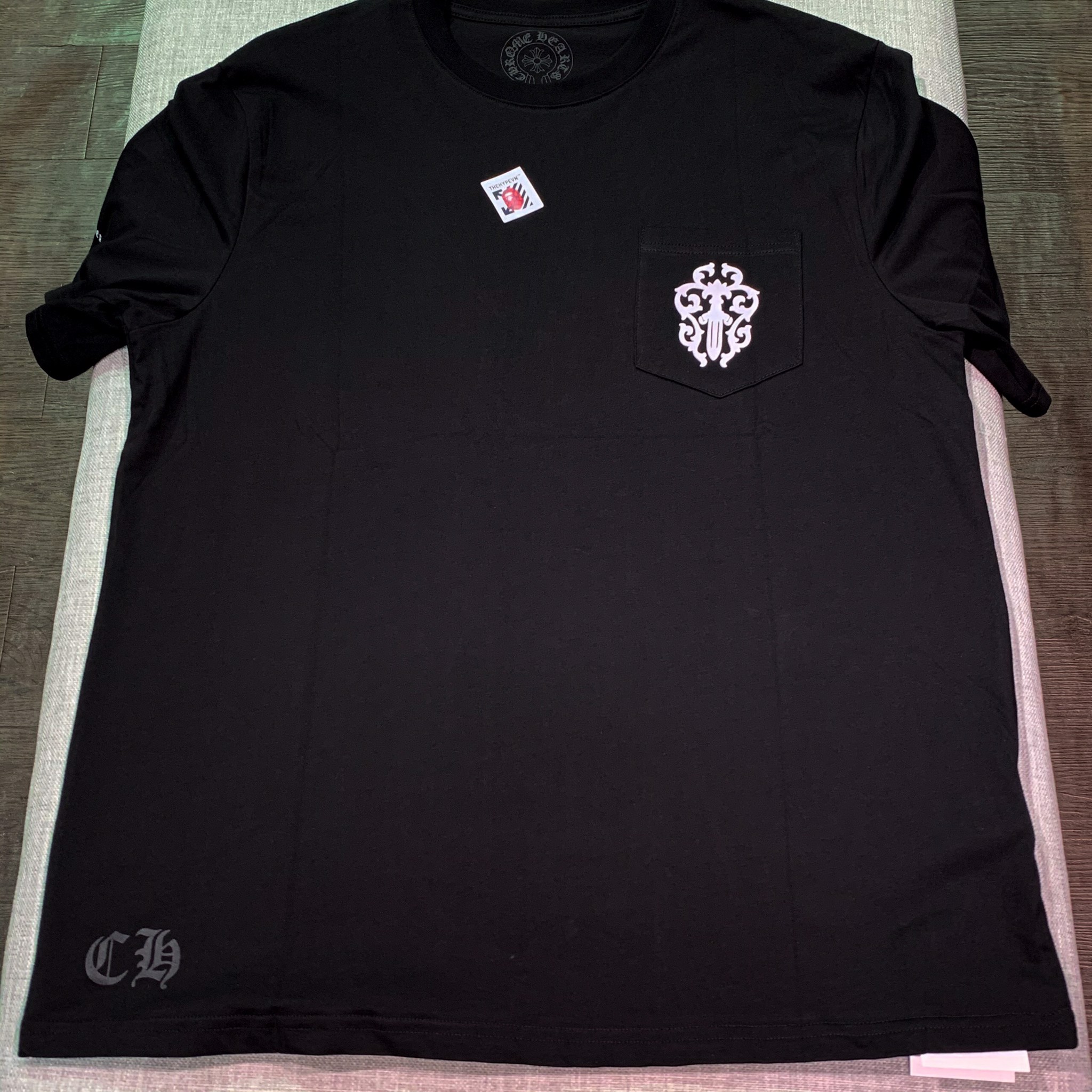 CH TEE- Áo Chrome Hearts Script Dagger (black) [Mirror Quality]