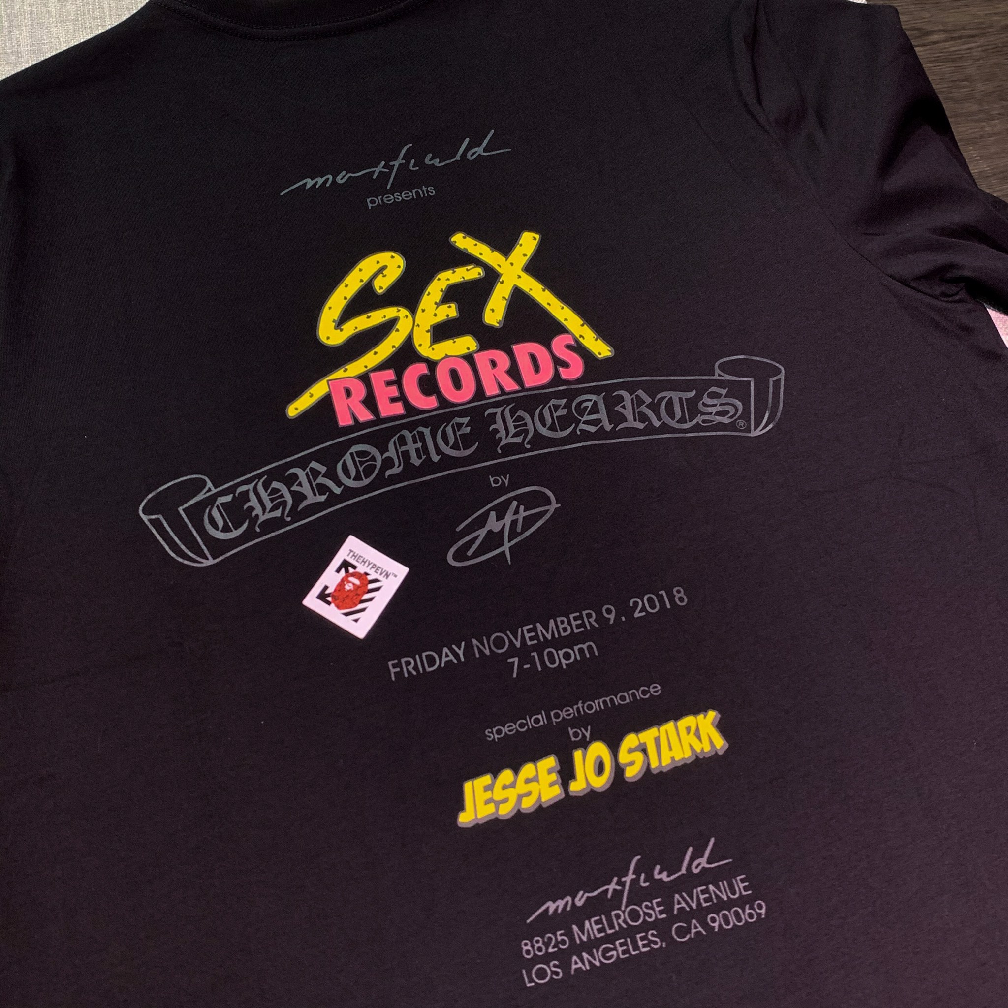 CH TEE- Áo Chrome Hearts Sex records (black) [Mirror Quality]