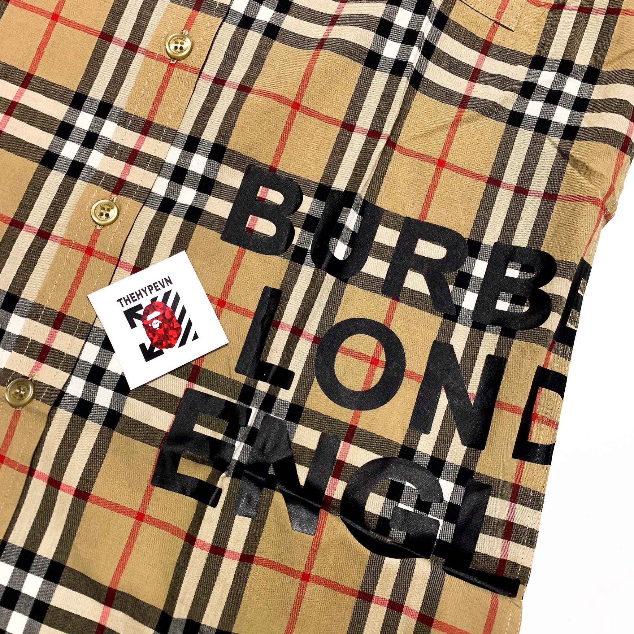 Áo Sơ mi tay ngắn Burberry vintage check oversized [Mirror Quality]