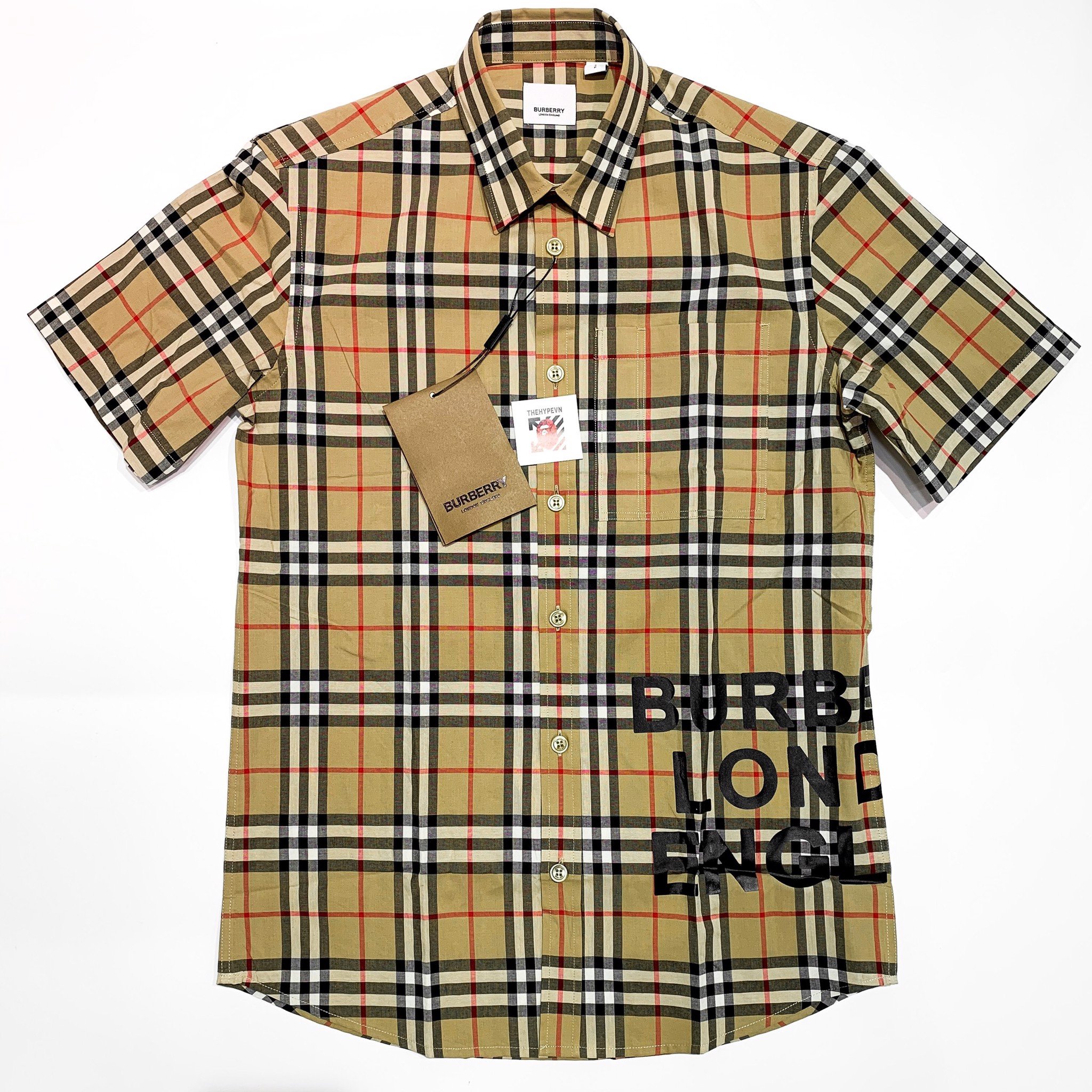 Áo Sơ mi tay ngắn Burberry vintage check oversized [Mirror Quality]