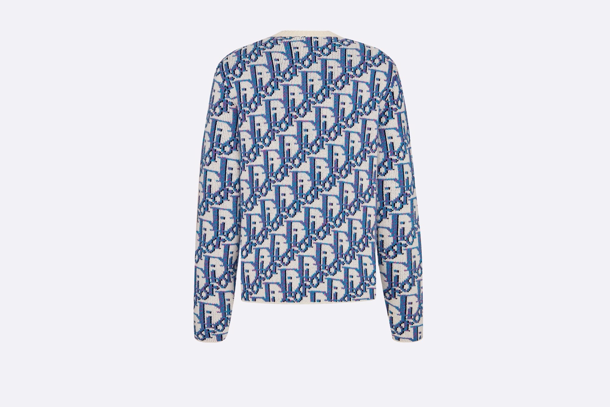 DIOR SWEATER - Áo Dài Tay Dior Oblique Motif (Cream) [Mirror Quality]