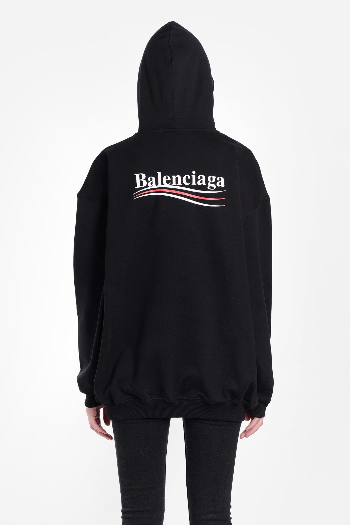 BALENCIAGA HOODIE - Áo khoác Blcg Wave Logo Printed (Black) [Mirror Quality ]