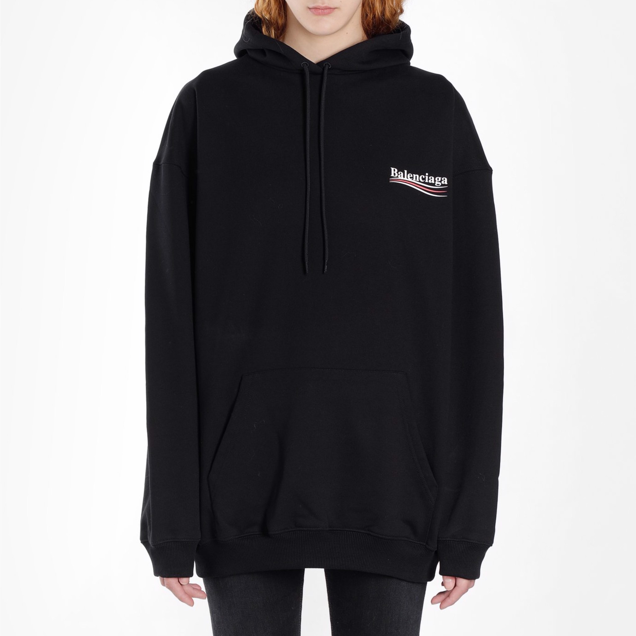 BALENCIAGA HOODIE - Áo khoác Blcg Wave Logo Printed (Black) [Mirror Quality ]