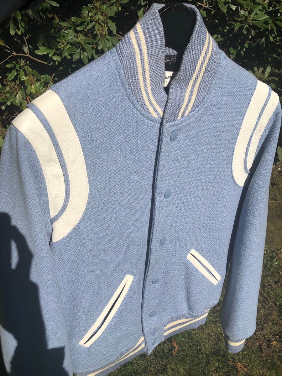 SAINT LAURENT JACKET - Áo khoác SLP Teddy (Baby Blue) [Mirror Quality]