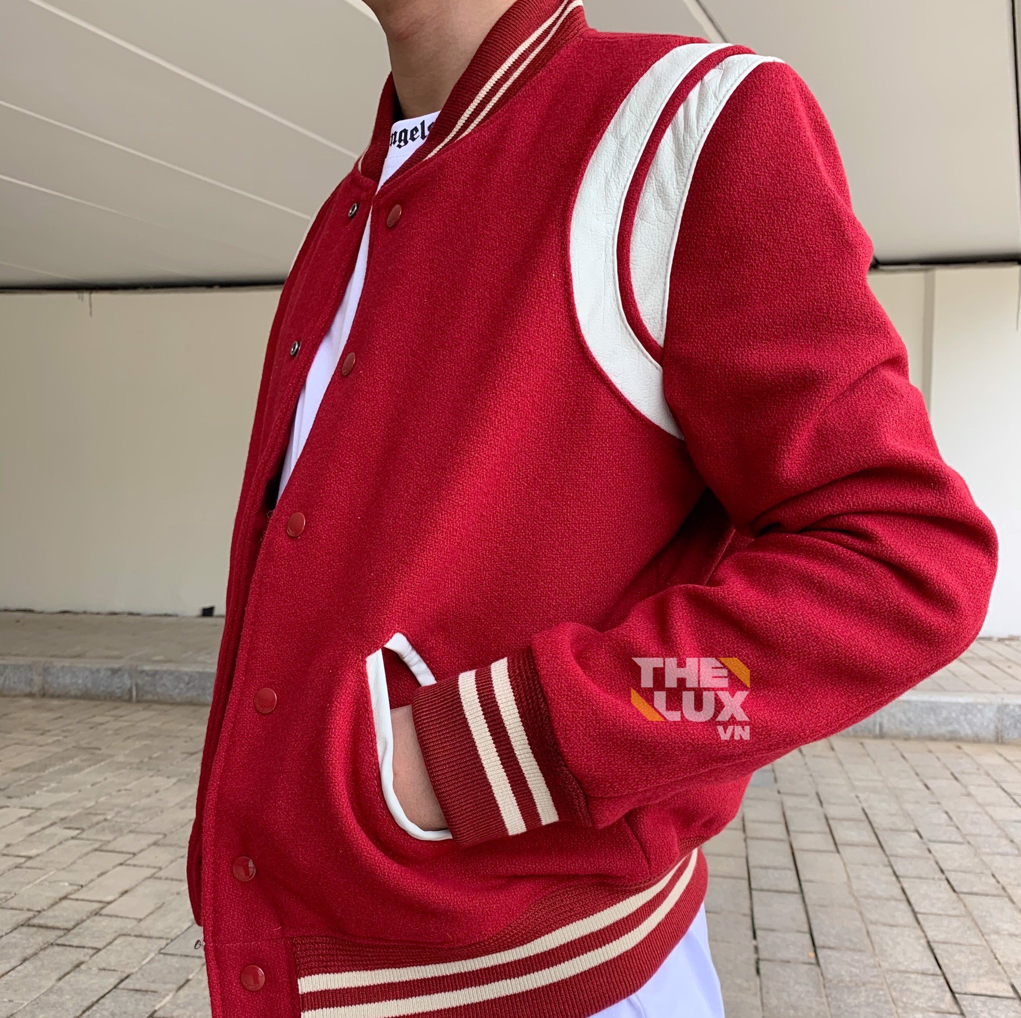 SAINT LAURENT JACKET - Áo khoác SLP Teddy (Red) [Mirror Quality]