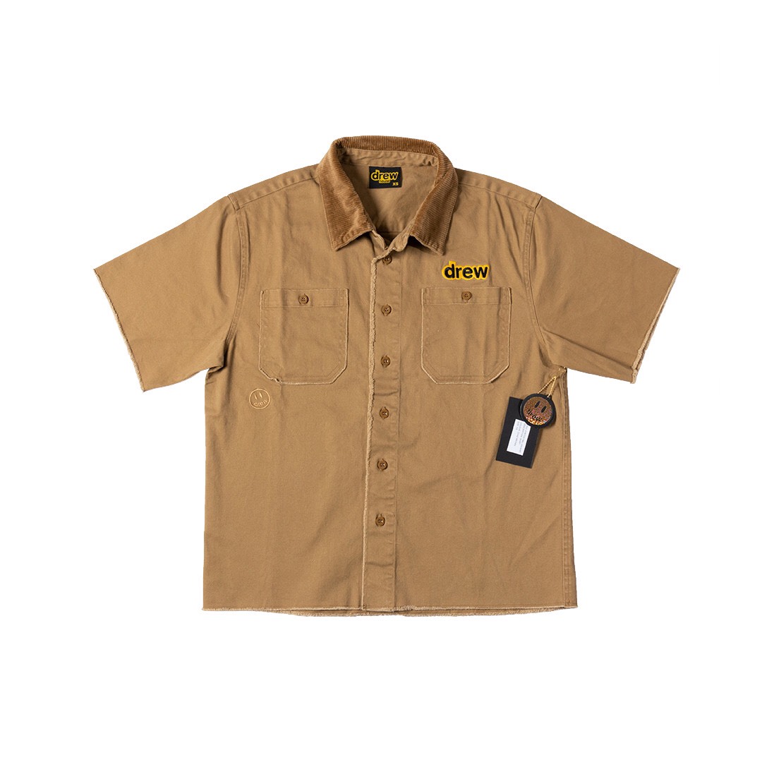 DREW SHIRT - Áo Sơ Mi Drew House Coduroy (Brown) [Mirror Quality]