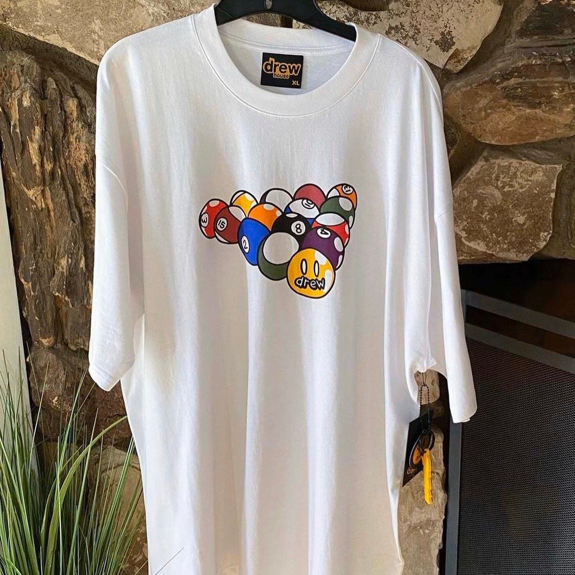 DREW TEE - Áo Drew Billiards (White) [Mirror Quality]