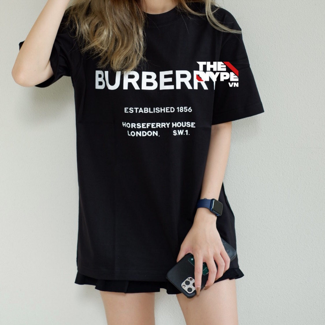 BURBERRY TEE - Áo BBR Horseferry Print Cotton (Black) [Mirror Quality]