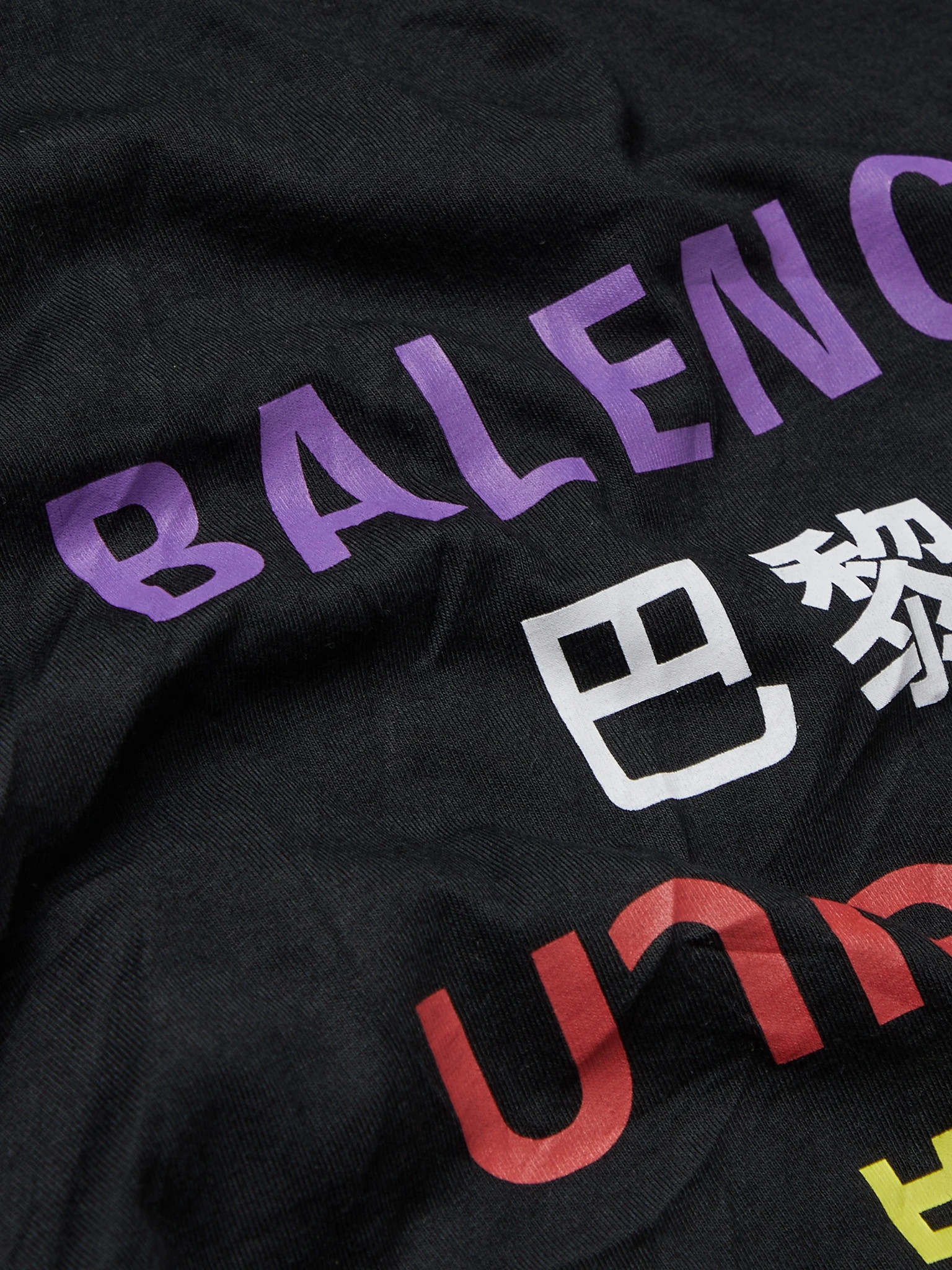 BALENCIAGA TEE - Áo Blcg Language (Black) [Mirror Quality]