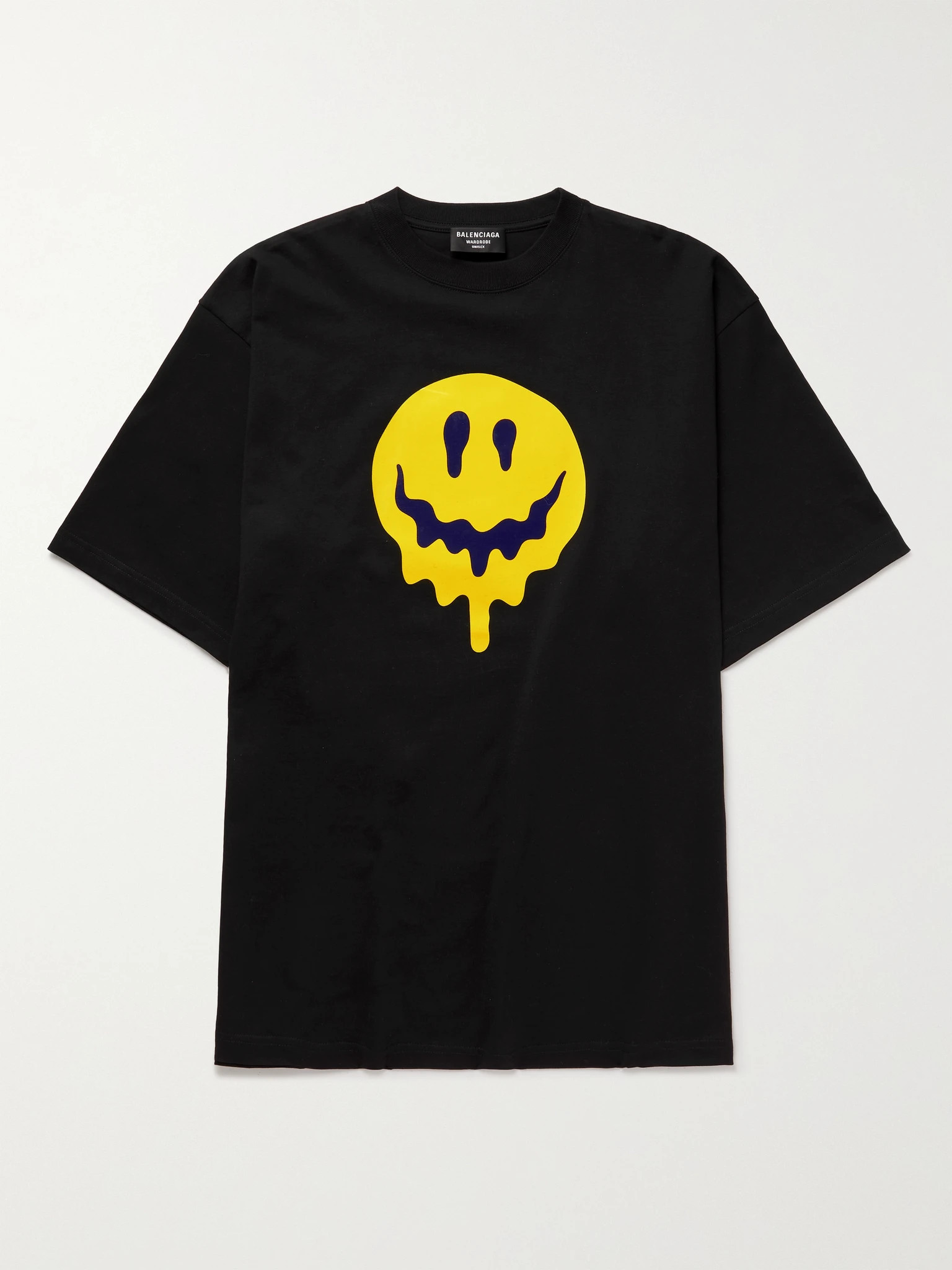 BALENCIAGA TEE - Áo Blcg Drip Peace (Black) [Mirror Quality]