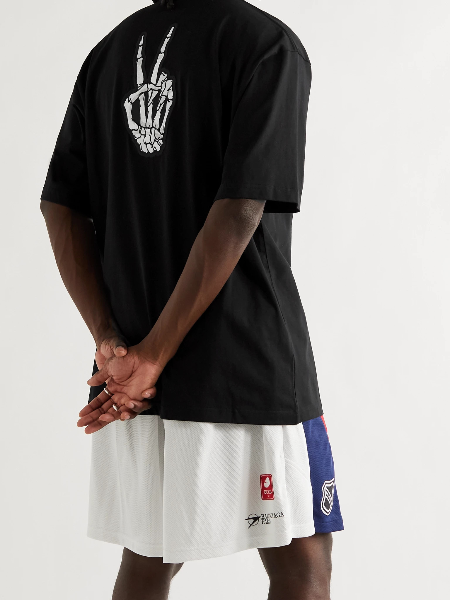 BALENCIAGA TEE - Áo Blcg Drip Peace (Black) [Mirror Quality]