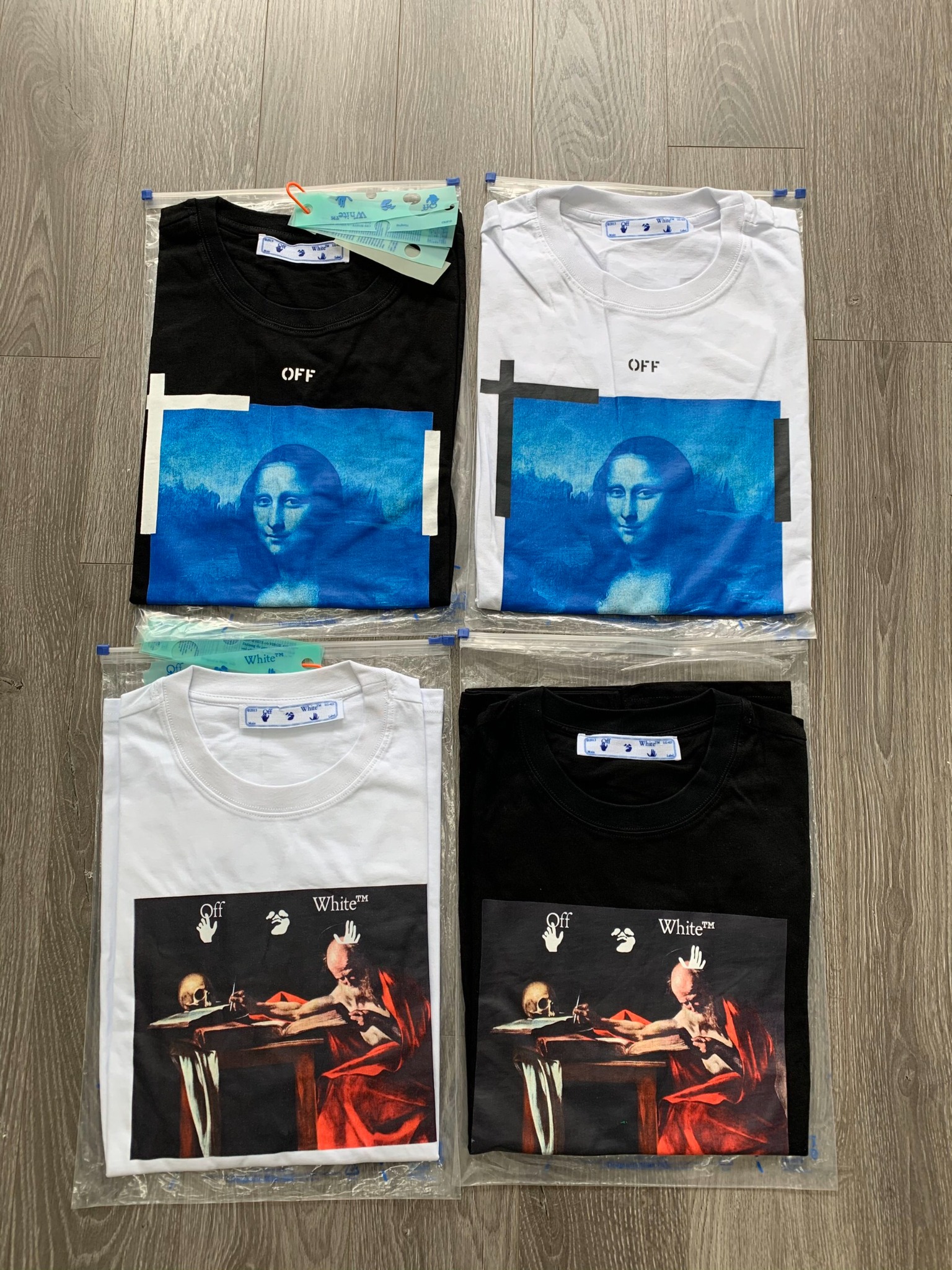 OFF-WHITE TEE - Áo Off-white Monalisa (black) [ Mirror Quaility ]