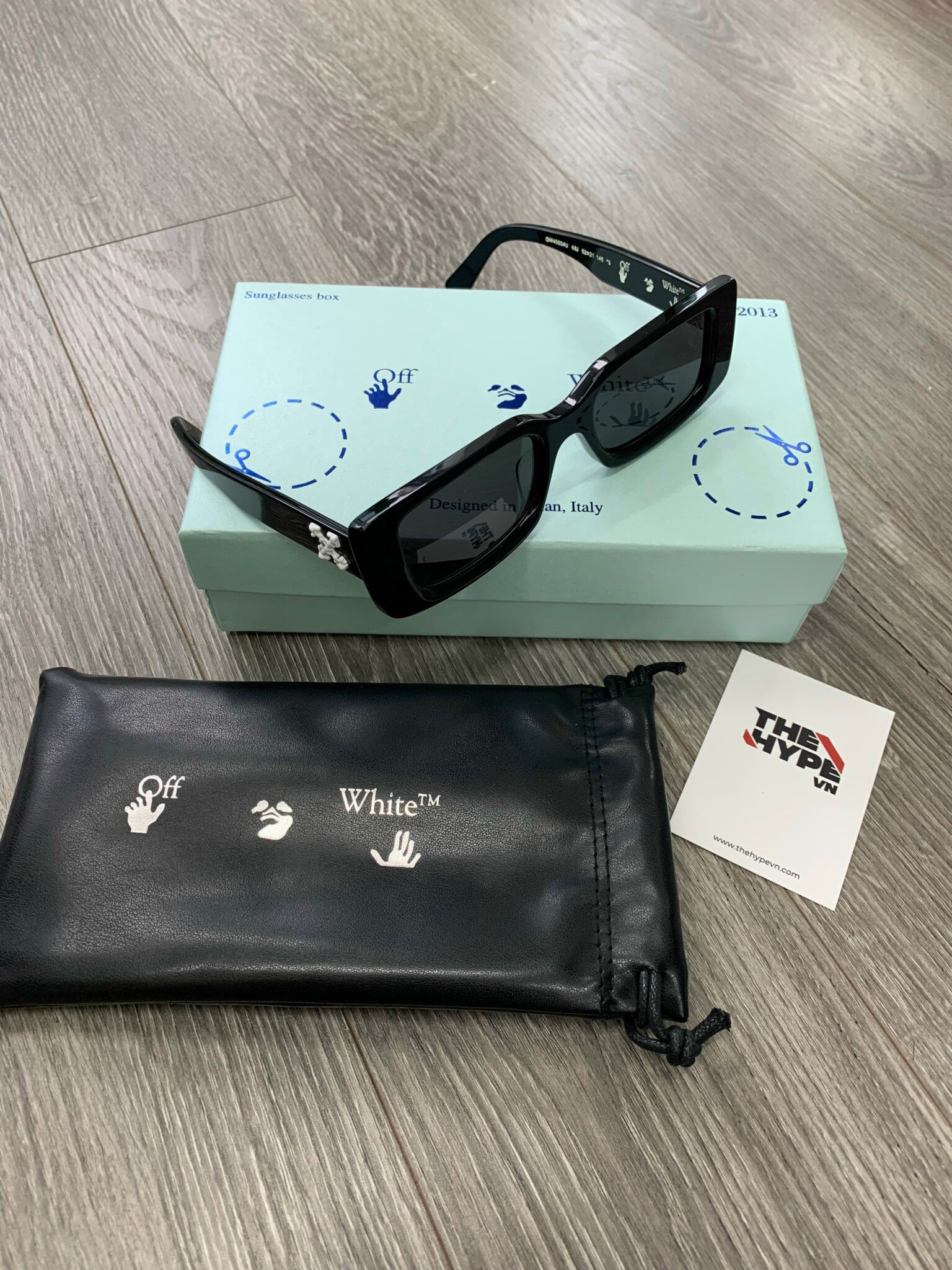 OFF-WHITE GLASSES- Kính Off-white Rectangular Arthur (Black) [Mirror Quality]