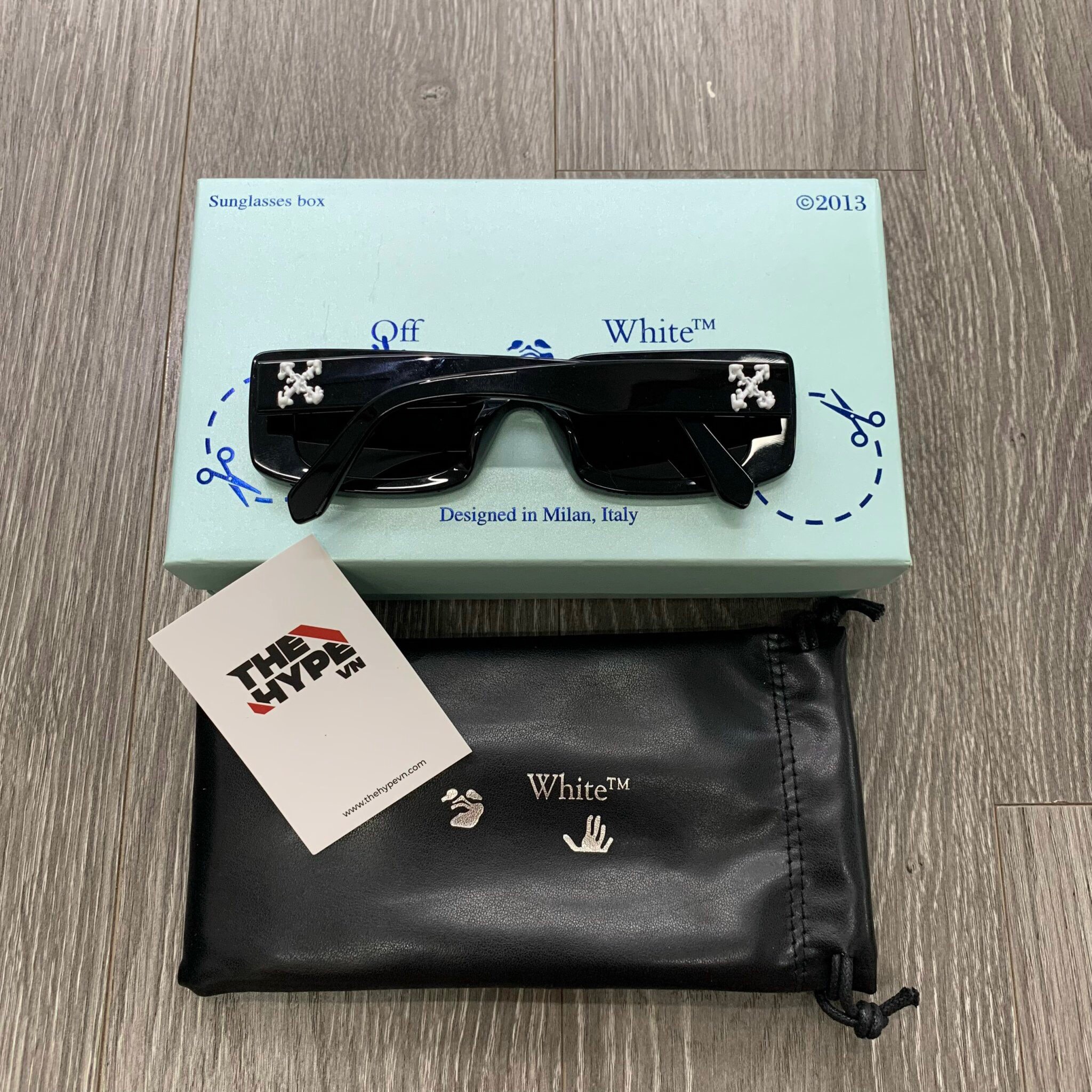 OFF-WHITE GLASSES- Kính Off-white Rectangular Arthur (Black) [Mirror Quality]