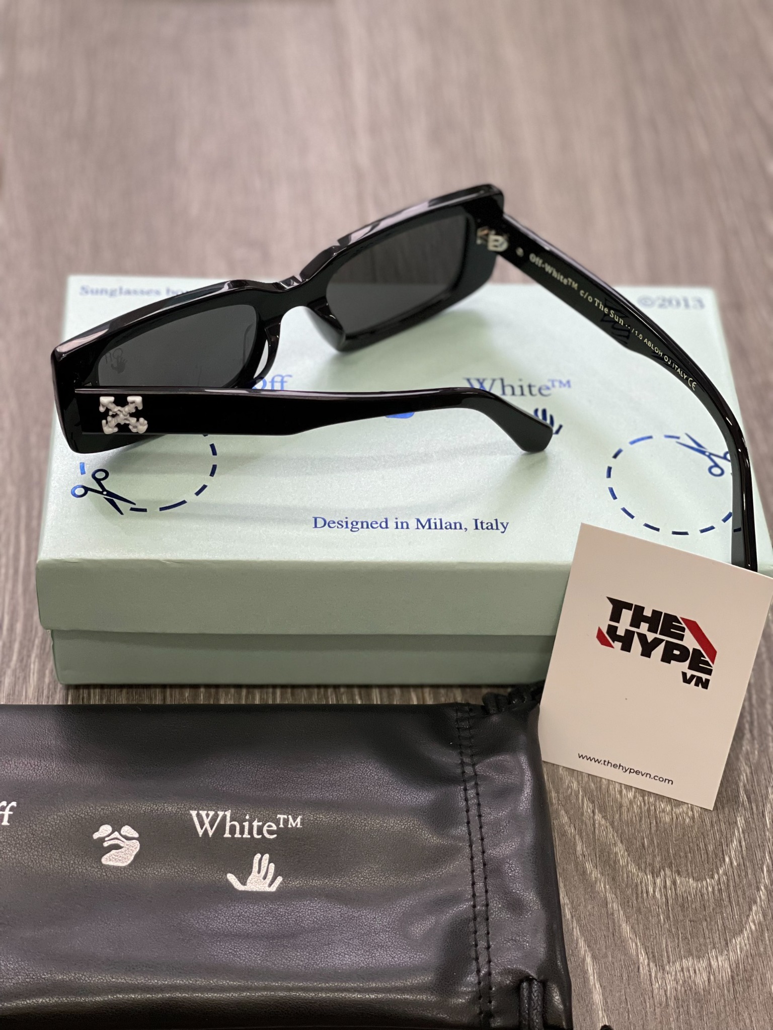 OFF-WHITE GLASSES- Kính Off-white Rectangular Arthur (Black) [Mirror Quality]