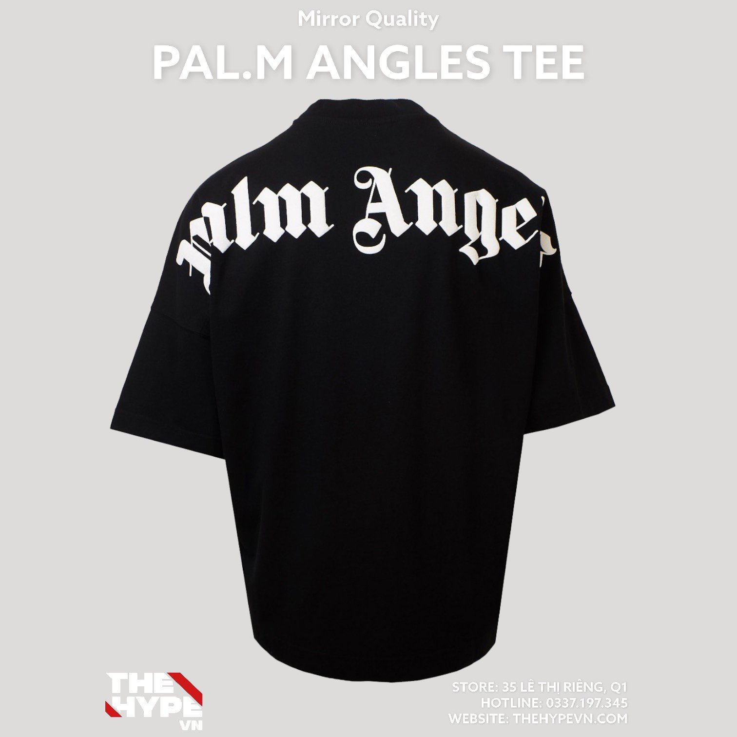 PALM ANGELS TEE - Áo thun PA Logo (Black) [Mirror Quality]