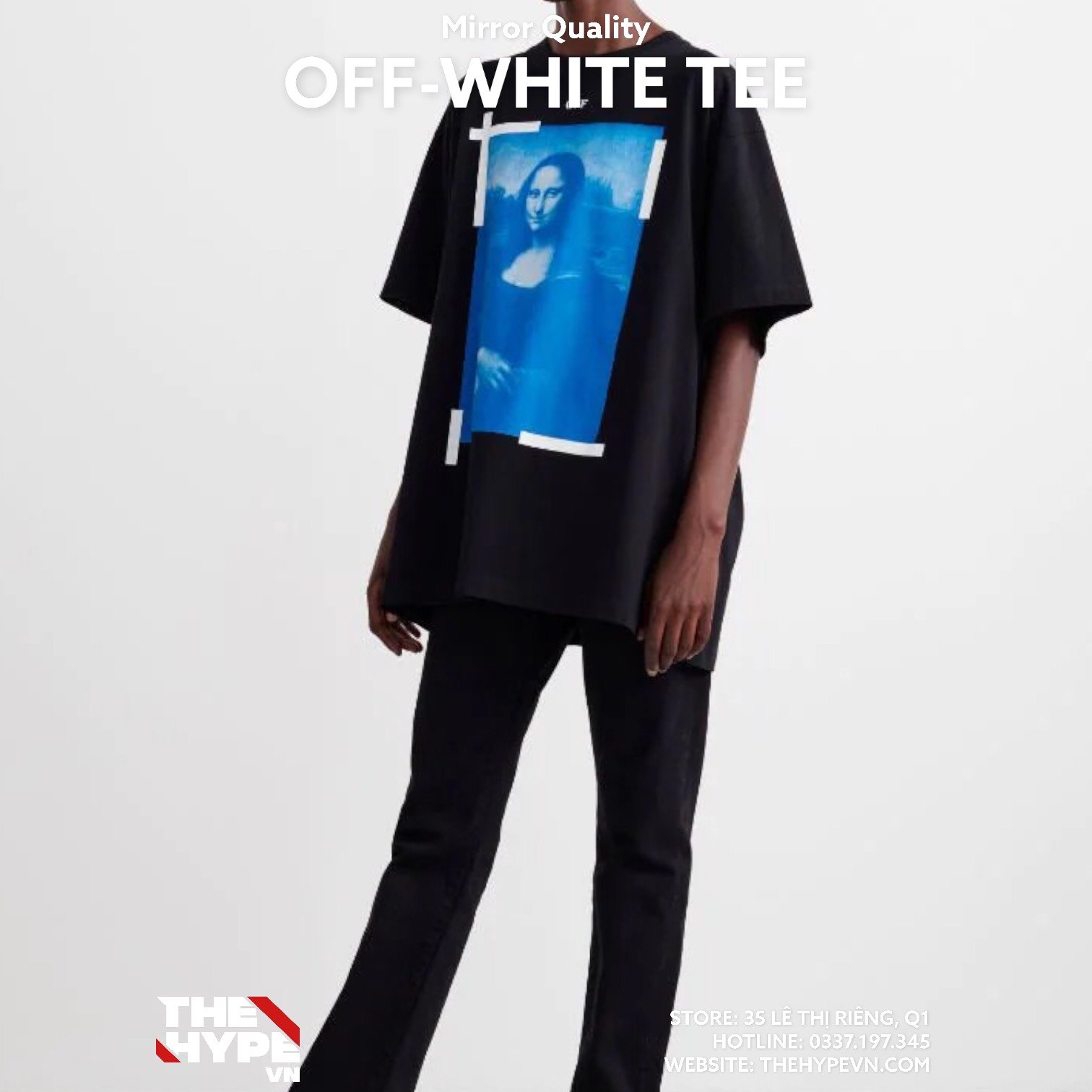 OFF-WHITE TEE - Áo Off-white Monalisa (black) [ Mirror Quaility ]