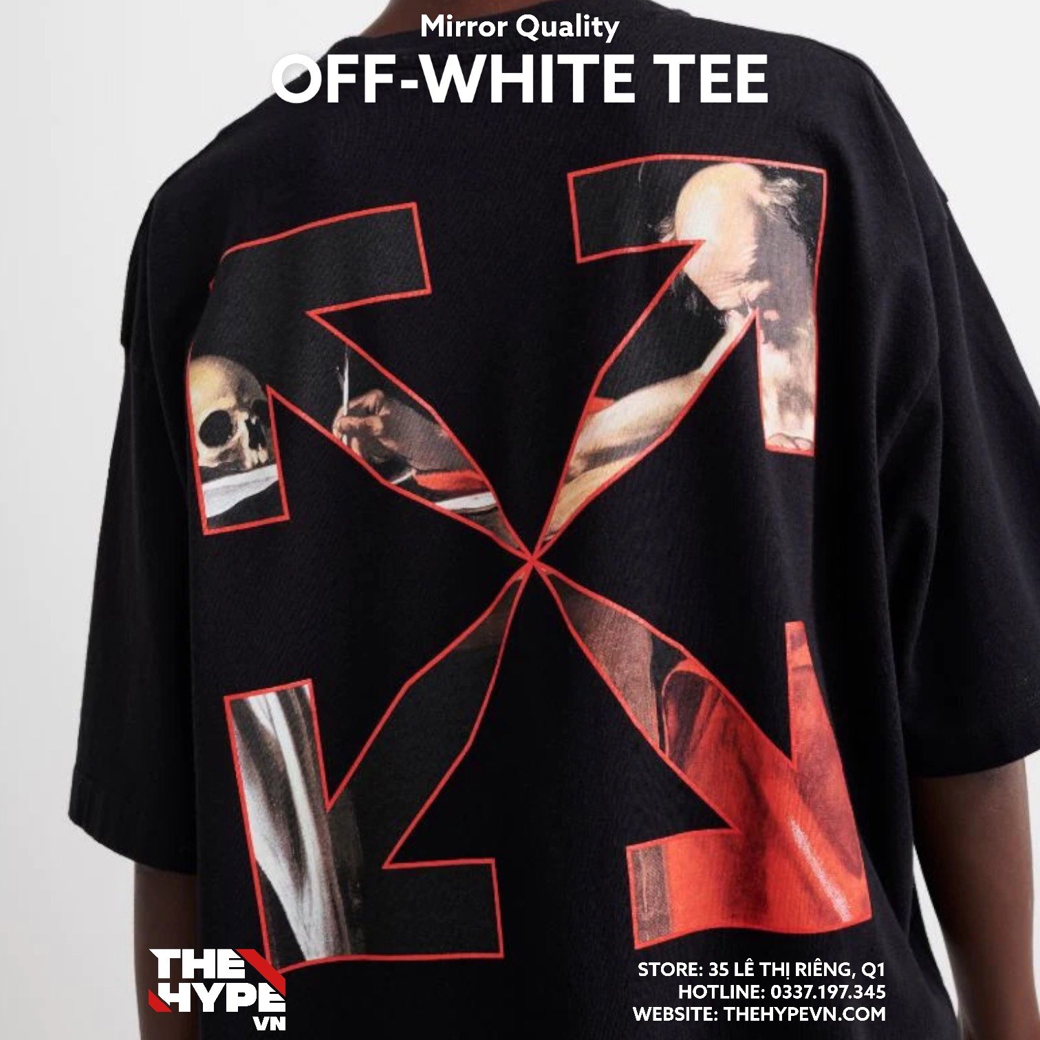 Áo Thun Off-white Caravaggio painting (black) [ Mirror Quaility ]