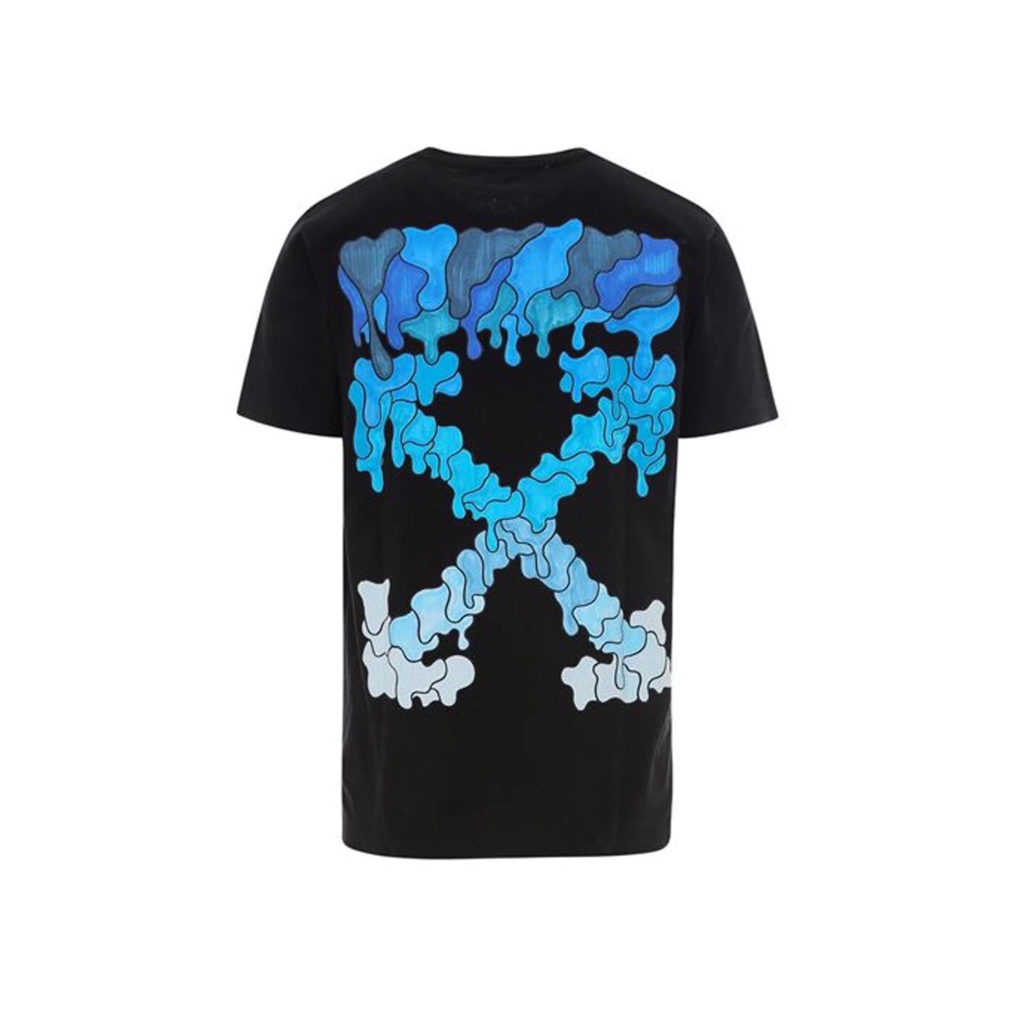 OFF-WHITE TEE - Áo thun Off white fuchsia Blue marker (Black) [ Mirror Quaility ]
