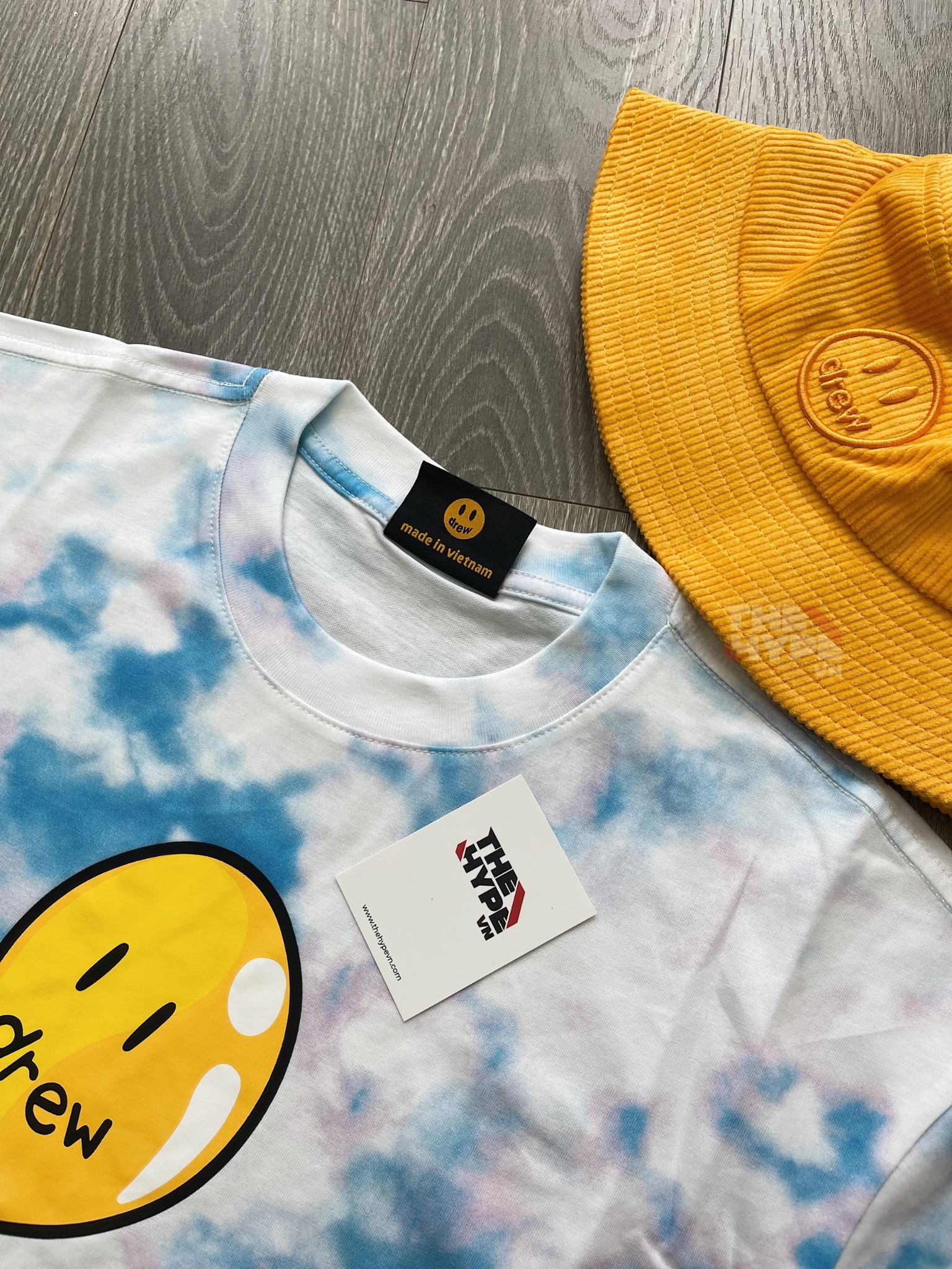 DREW TEE - Áo thun Drew Joy ss Cloud (White Blue) [Mirror Quality]