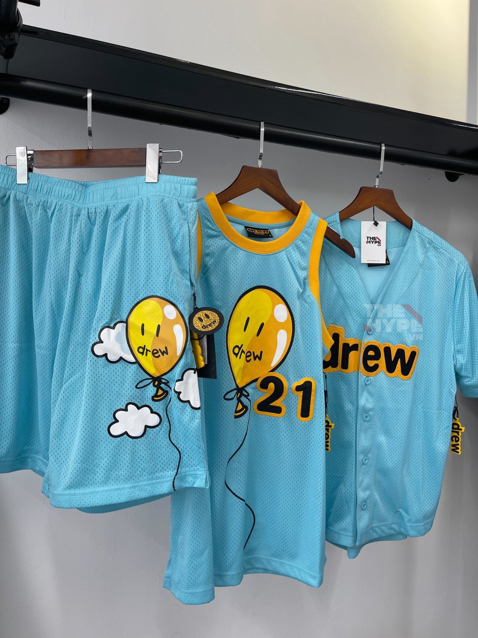 DREW JACKET - Áo khoác Drew Mesh Joy ss Balloon (Blue) [Mirror Quality]