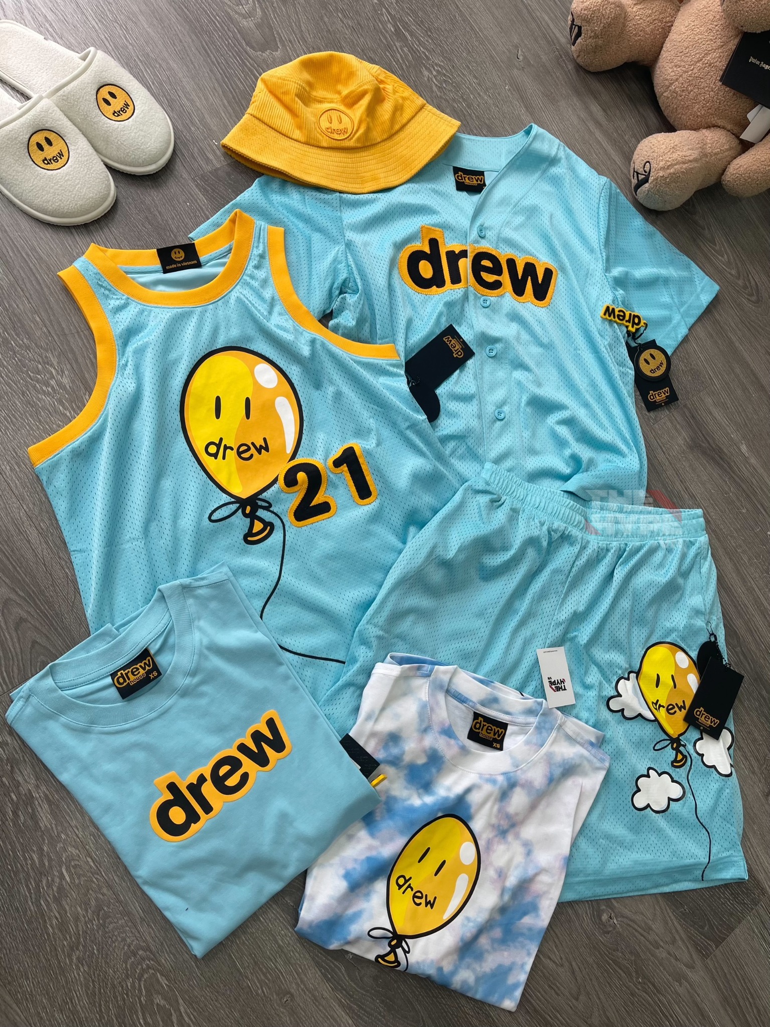 DREW TEE - Áo thun Drew Joy ss Cloud (White Blue) [Mirror Quality]