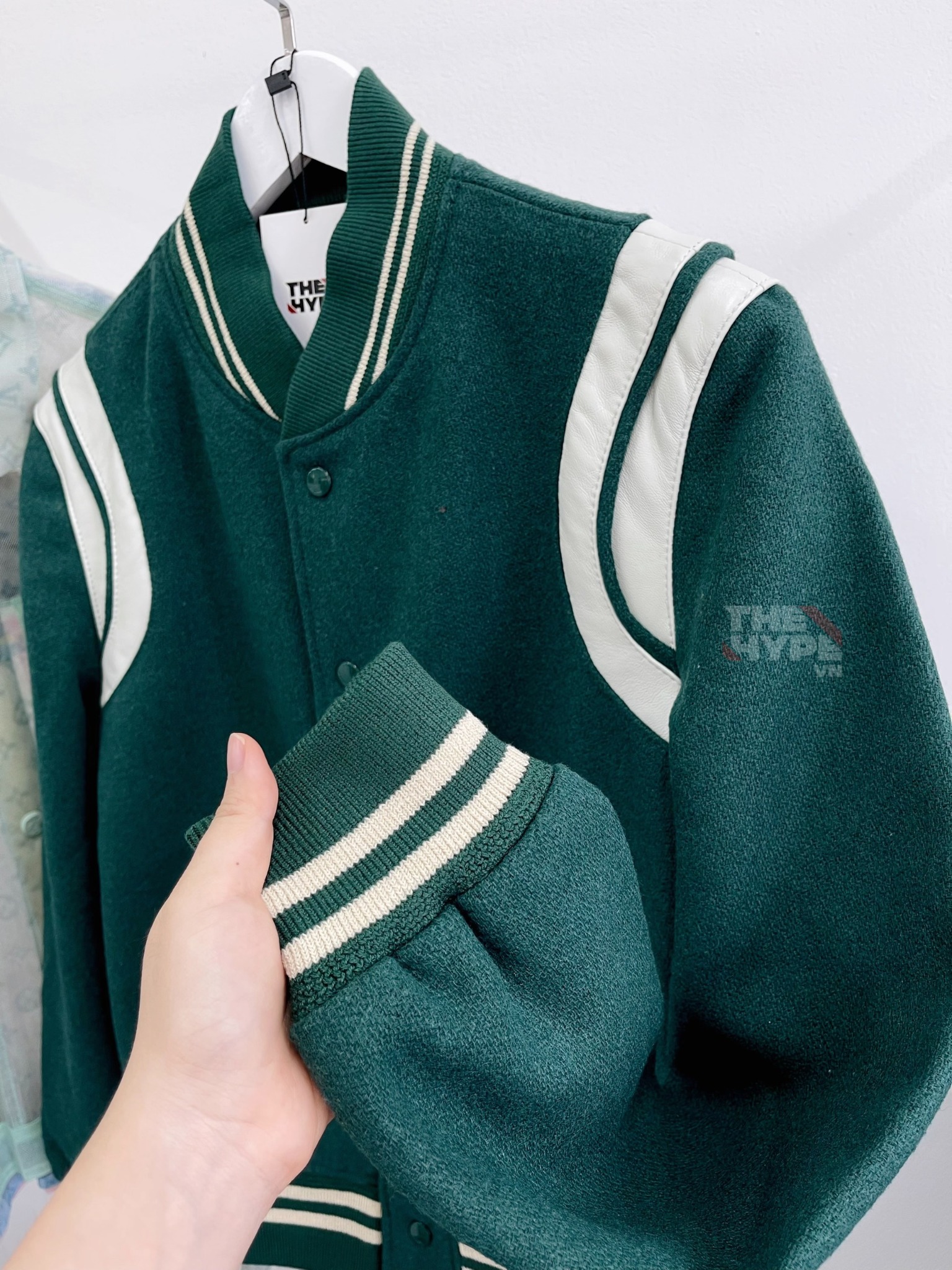 SAINT LAURENT TEDDY JACKET - Áo khoác SLP Teddy Green [Mirror Quality]