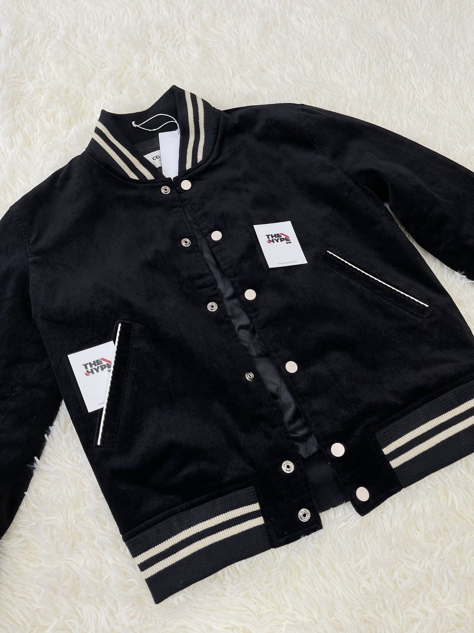 CELINE TEDDY JACKET - Áo Khoác Ce.line Teddy Coduroy (Black) [Mirror Quality]