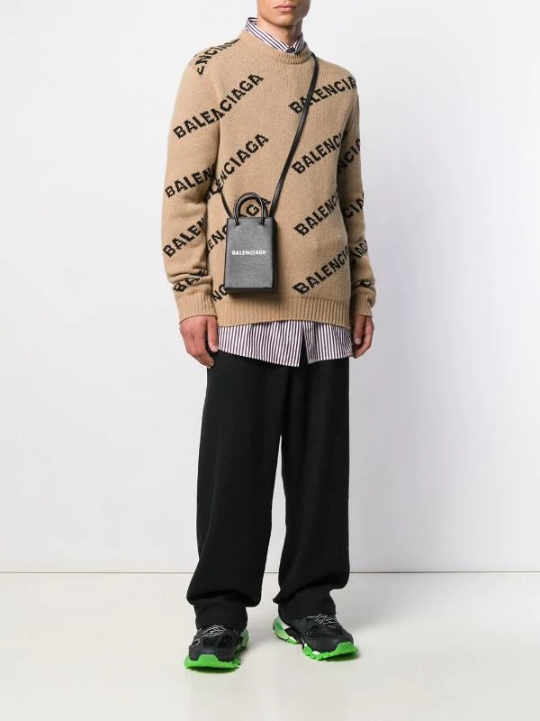 BALENCIAGA BAG - Túi Blcg Shopping Phone Holder (Black) [Mirror Quality]