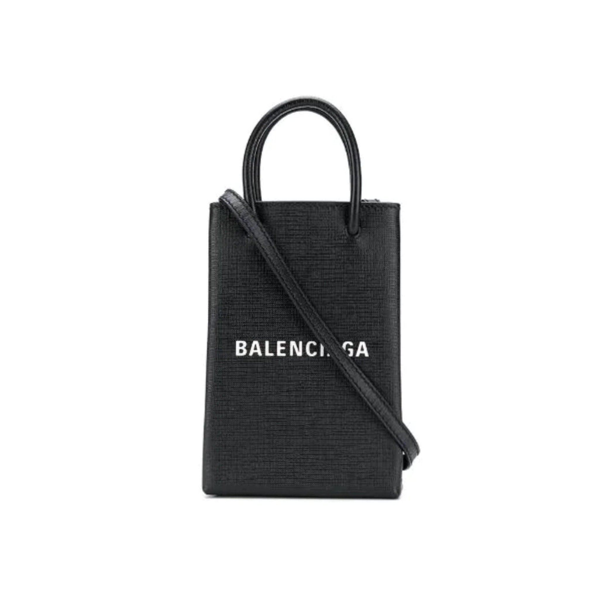 BALENCIAGA BAG - Túi Blcg Shopping Phone Holder (Black) [Mirror Quality]