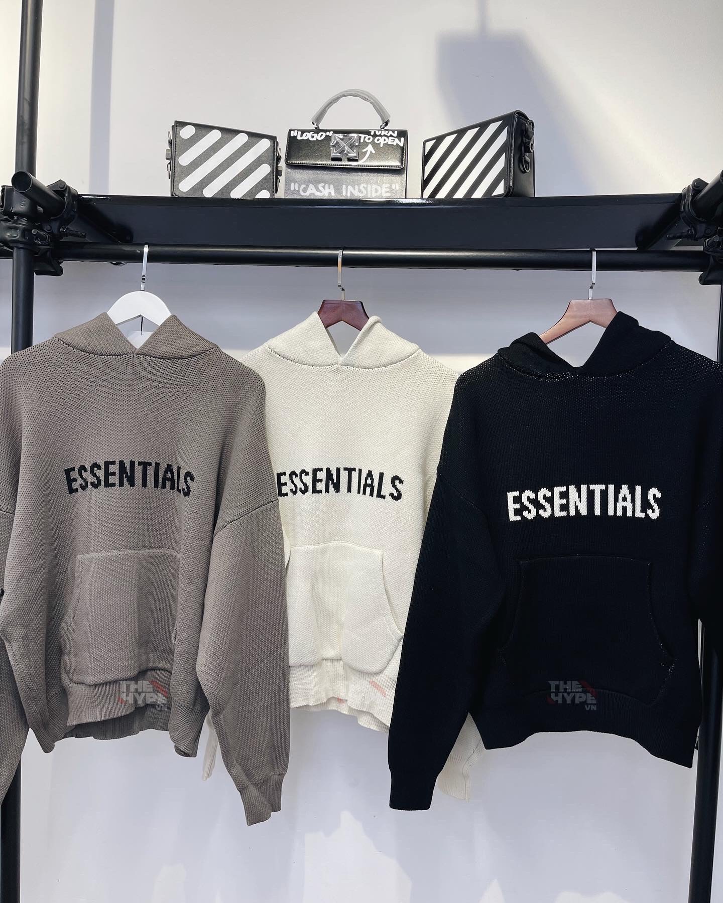FOG HOODIE - Áo Hoodie Essential Knit (Cream) [Mirror Quality]
